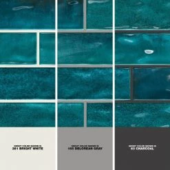 LuxeCraft Arteko Deep Teal 3 in. x 12 in. Glazed Wall Ceramic Tile (12 sq. ft./case) by Daltile -Daltile Sales Store deep teal daltile ceramic tile ak02312hd1p2 1d 1000