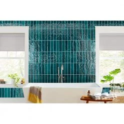 LuxeCraft Arteko Deep Teal 3 in. x 12 in. Glazed Wall Ceramic Tile (12 sq. ft./case) by Daltile -Daltile Sales Store deep teal daltile ceramic tile ak02312hd1p2 1f 1000
