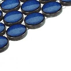 Restore Denim Blue 12 in. x 12 in. Glazed Porcelain Penny Round Mosaic Tile (10 sq. ft./Case) by Daltile -Daltile Sales Store denim blue daltile mosaic tile rr1011pnyrdms1p 1f 1000