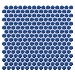 Restore Denim Blue 12 in. x 12 in. Glazed Porcelain Penny Round Mosaic Tile (10 sq. ft./Case) by Daltile