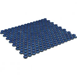 Restore Denim Blue 12 in. x 12 in. Glazed Porcelain Penny Round Mosaic Tile (10 sq. ft./Case) by Daltile -Daltile Sales Store denim blue daltile mosaic tile rr1011pnyrdms1p c3 1000