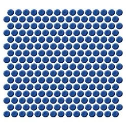 Restore Denim Blue 12 in. x 12 in. Glazed Porcelain Penny Round Mosaic Tile (10 sq. ft./Case) by Daltile -Daltile Sales Store denim blue daltile mosaic tile rr1011pnyrdms1p fa 1000