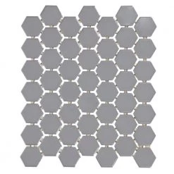 Restore Dove Gray 10 in. x 12 in. x Glazed Ceramic Hexagon Mosaic Tile (0.81 sq. ft./Each) by Daltile -Daltile Sales Store dove glossy gray daltile ceramic tile 018215hexms1p2 1d 1000