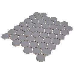 Restore Dove Gray 10 in. x 12 in. x Glazed Ceramic Hexagon Mosaic Tile (0.81 sq. ft./Each) by Daltile -Daltile Sales Store dove glossy gray daltile ceramic tile 018215hexms1p2 40 1000