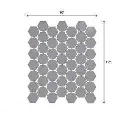 Restore Dove Gray 10 in. x 12 in. x Glazed Ceramic Hexagon Mosaic Tile (0.81 sq. ft./Each) by Daltile -Daltile Sales Store dove glossy gray daltile ceramic tile 018215hexms1p2 a0 1000