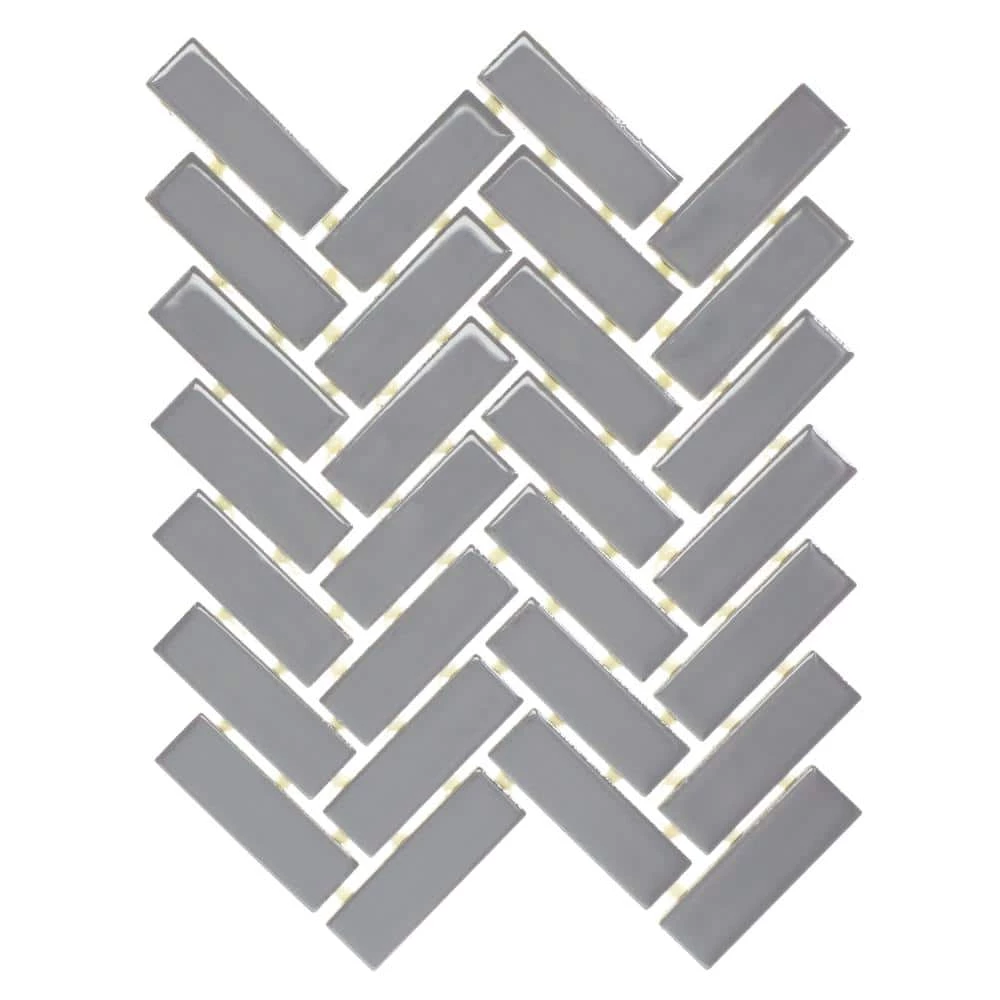 Restore Dove Gray 9 in. x 12 in. Glazed Ceramic Herringbone Mosaic Tile (0.6 sq. ft./each) by Daltile 7 Restore Dove Gray 9 in. x 12 in. Glazed Ceramic Herringbone Mosaic Tile (0.6 sq. ft./each) by Daltile - Image 5