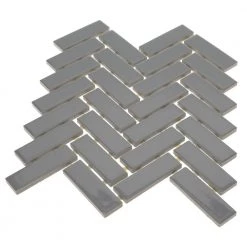 Restore Dove Gray 9 in. x 12 in. Glazed Ceramic Herringbone Mosaic Tile (0.6 sq. ft./each) by Daltile 12 Restore Dove Gray 9 in. x 12 in. Glazed Ceramic Herringbone Mosaic Tile (0.6 sq. ft./each) by Daltile -Daltile Sales Store dove gray daltile ceramic tile 018213herms1p2 40 1000