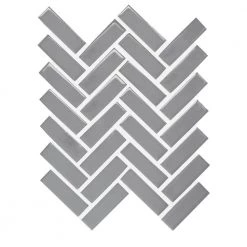 Restore Dove Gray 9 in. x 12 in. Glazed Ceramic Herringbone Mosaic Tile (0.6 sq. ft./each) by Daltile