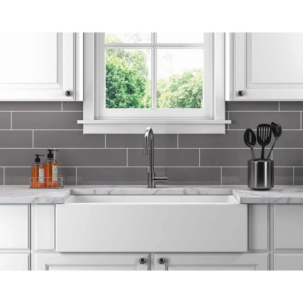 Restore Dove Gray 4 in. x 16 in. Glazed Ceramic Subway Wall Tile (13.2 sq. ft./Case) by Daltile 4 Restore Dove Gray 4 in. x 16 in. Glazed Ceramic Subway Wall Tile (13.2 sq. ft./Case) by Daltile - Image 2