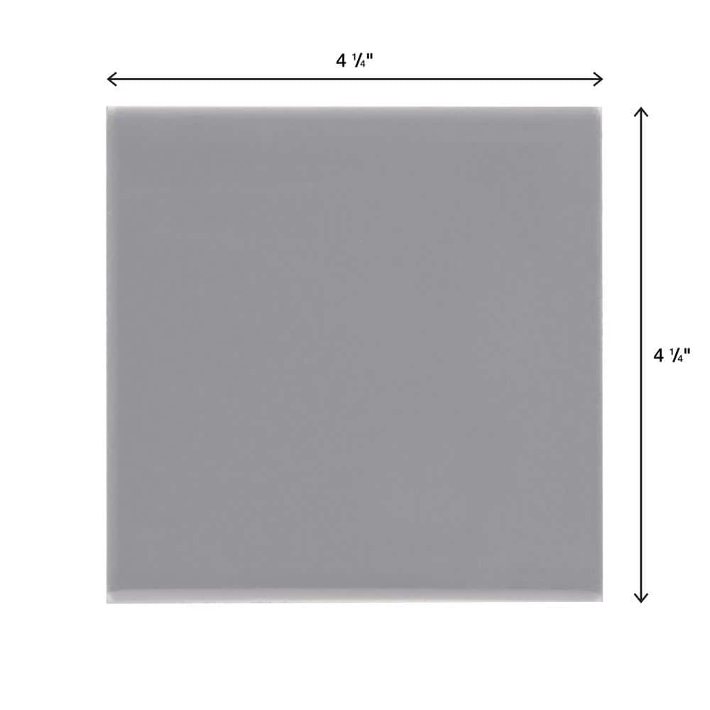 Restore Dove Gray Glossy 4-1/4 in. x 4-1/4 in. Glazed Ceramic Wall Tile (12.5 sq. ft. / case) by Daltile 7 Restore Dove Gray Glossy 4-1/4 in. x 4-1/4 in. Glazed Ceramic Wall Tile (12.5 sq. ft. / case) by Daltile - Image 5