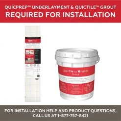 QuicTile 6 in. x 36 in. Driftwood Glazed Porcelain Locking Floor Tile (10.15 sq. ft. / case) by Daltile -Daltile Sales Store driftwood daltile porcelain tile rv81636clk1p 40 1000