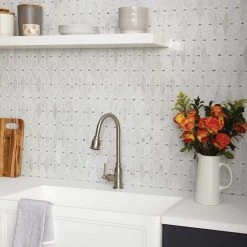 Premier Accents Eclipse Gray Diamond 11 in. x 15 in. x 8 mm Stone Mosaic Floor and Wall Tile (0.94 sq. ft./Each) by Daltile -Daltile Sales Store eclipse gray daltile marble tile pa82diamccms1l 1f 1000