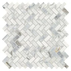 Stone Decor Fog 11 in. x 12 in. x 10 mm Marble Mosaic Floor and Wall Tile (0.83 sq. ft./Each) by Daltile