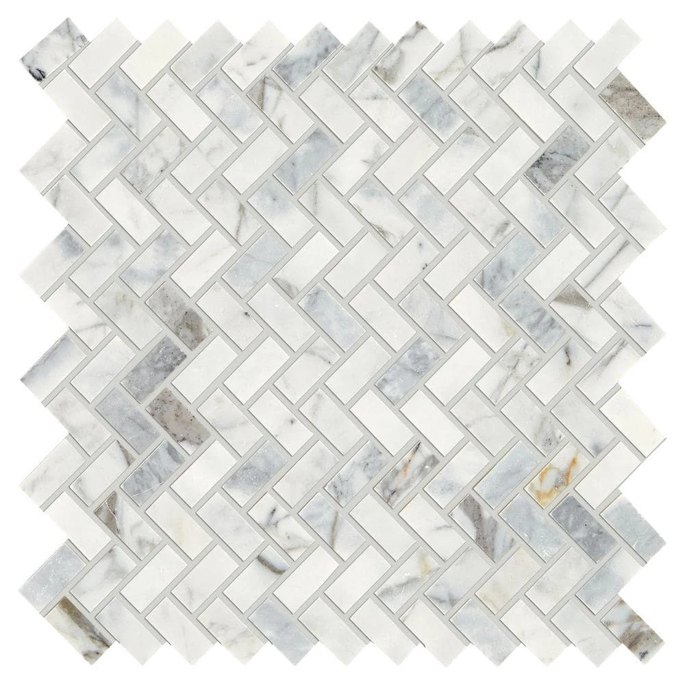 Stone Decor Fog 11 in. x 12 in. x 10 mm Marble Mosaic Floor and Wall Tile (0.83 sq. ft./Each) by Daltile 3 Stone Decor Fog 11 in. x 12 in. x 10 mm Marble Mosaic Floor and Wall Tile (0.83 sq. ft./Each) by Daltile