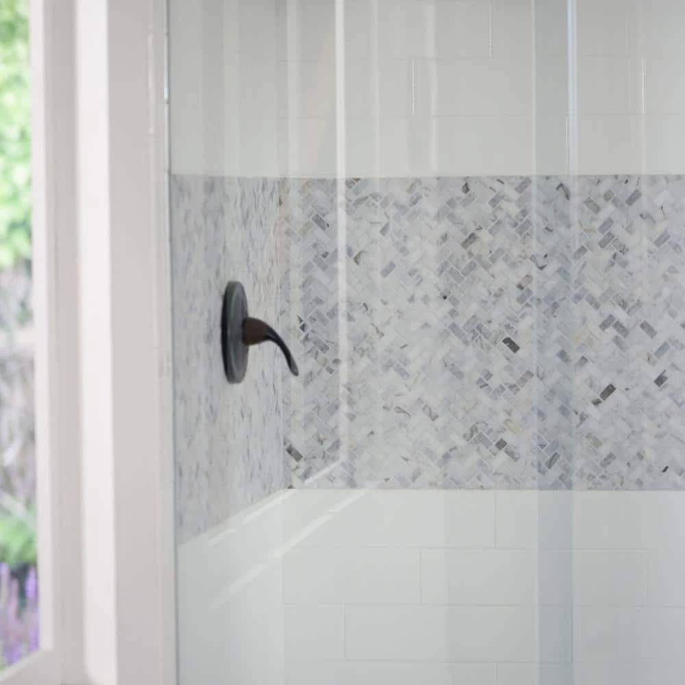 Stone Decor Fog 11 in. x 12 in. x 10 mm Marble Mosaic Floor and Wall Tile (0.83 sq. ft./Each) by Daltile 10 Stone Decor Fog 11 in. x 12 in. x 10 mm Marble Mosaic Floor and Wall Tile (0.83 sq. ft./Each) by Daltile - Image 8