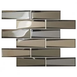 Premier Accents Frost Linear 12 in. x 13 in. x 8 mm Glass Mosaic Wall Tile (0.96 sq. ft./Each) by Daltile