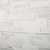Stone Decor Glacier 12 in. x 14 in. x 10 mm Marble Linear Mosaic Floor and Wall Tile (1 sq. ft./ Each) by Daltile -Daltile Sales Store glacier daltile marble tile st56lnrndccms1p 64 1000
