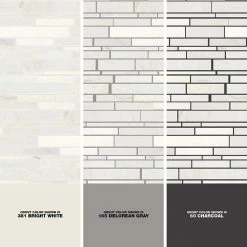 Stone Decor Glacier 12 in. x 14 in. x 10 mm Marble Linear Mosaic Floor and Wall Tile (1 sq. ft./ Each) by Daltile -Daltile Sales Store glacier daltile marble tile st56lnrndccms1p 66 1000