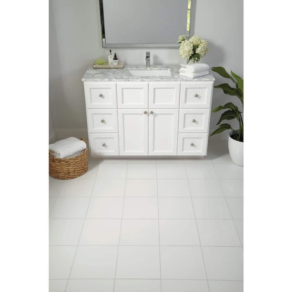 Glacier White 12 in. x 12 in. Ceramic Floor and Wall Tile (572 sq. ft./Pallet) by Daltile 5 Glacier White 12 in. x 12 in. Ceramic Floor and Wall Tile (572 sq. ft./Pallet) by Daltile - Image 3