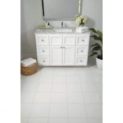 Glacier White 12 in. x 12 in. Ceramic Floor and Wall Tile (11 sq. ft. / case) by Daltile -Daltile Sales Store glacier white daltile ceramic tile 55001212hd1p2 40 1000