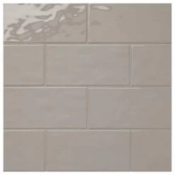 LuxeCraft Gray 4 in. x 8 in. Glazed Ceramic Subway Wall Tile (10.5 sq. ft. / case) by Daltile