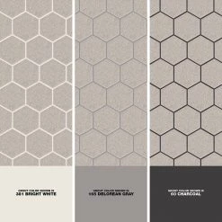 Nova Falls Gray 10 in. x 12 in. x 6.35 mm Ceramic Hexagon Mosaic Floor and Wall Tile (0.81 sq. ft./Each) by Daltile -Daltile Sales Store gray daltile ceramic tile np1015hexhd1p2 1d 1000