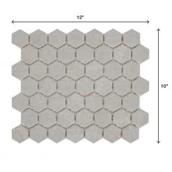 Nova Falls Gray 10 in. x 12 in. x 6.35 mm Ceramic Hexagon Mosaic Floor and Wall Tile (0.81 sq. ft./Each) by Daltile -Daltile Sales Store gray daltile ceramic tile np1015hexhd1p2 40 1000