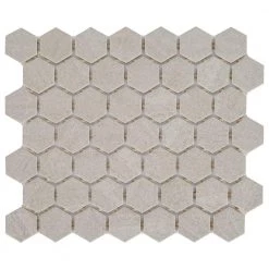 Nova Falls Gray 10 in. x 12 in. x 6.35 mm Ceramic Hexagon Mosaic Floor and Wall Tile (0.81 sq. ft./Each) by Daltile