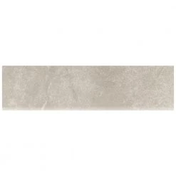 Portland Stone Gray Matte 3 in. x 12 in. Glazed Ceramic Bullnose Trim Tile (0.2357 sq. ft./Piece) by Daltile