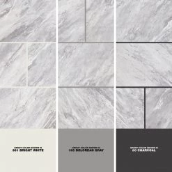 Newgate Gray Marble Matte 12 in. x 24 in. Glazed Ceramic Floor and Wall Tile (15.04 sq. ft./Case) by Daltile -Daltile Sales Store gray marble daltile ceramic tile nw071224hd1pv 1d 1000