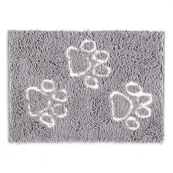 Comfy Pooch Clean Paw Gray/White 21 in. x 30 in. Door Mat For Pets by Home Dynamix