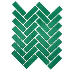 Restore Green 9 in. x 12 in. Glazed Ceramic Herringbone Mosaic Tile (0.6 sq. ft./each) by Daltile -Daltile Sales Store green daltile ceramic tile 011513herms1p2 1d 1000