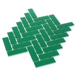 Restore Green 9 in. x 12 in. Glazed Ceramic Herringbone Mosaic Tile (0.6 sq. ft./each) by Daltile -Daltile Sales Store green daltile ceramic tile 011513herms1p2 40 1000