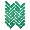 Restore Green 9 in. x 12 in. Glazed Ceramic Herringbone Mosaic Tile (0.6 sq. ft./each) by Daltile -Daltile Sales Store green daltile ceramic tile 011513herms1p2 64 1000