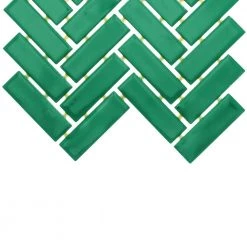 Restore Green 9 in. x 12 in. Glazed Ceramic Herringbone Mosaic Tile (0.6 sq. ft./each) by Daltile -Daltile Sales Store green daltile ceramic tile 011513herms1p2 66 1000