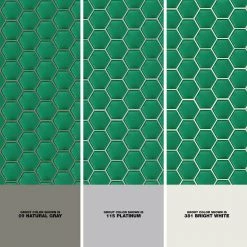 Restore Green 10 in. x 12 in. Glazed Ceramic Hexagon Mosaic Tile (0.81 sq. ft./each) by Daltile -Daltile Sales Store green daltile ceramic tile 011515hexms1p2 1d 1000