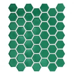 Restore Green 10 in. x 12 in. Glazed Ceramic Hexagon Mosaic Tile (0.81 sq. ft./each) by Daltile