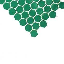Restore Green 10 in. x 12 in. Glazed Ceramic Hexagon Mosaic Tile (0.81 sq. ft./each) by Daltile -Daltile Sales Store green daltile ceramic tile 011515hexms1p2 77 1000