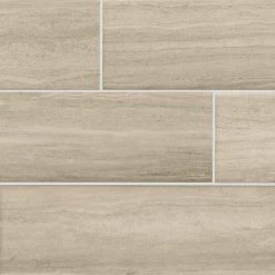 Rivendell Greige Travertine 4 in. x 16 in. Glazed Ceramic Wall Tile (13.2 sq. ft./Case) by Daltile