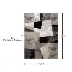 Catalina Grey/Black 8 ft. x 10 ft. Geometric Area Rug by Home Dynamix -Daltile Sales Store grey black home dynamix area rugs 1n hd1237 451 fa 1000