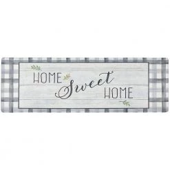 Cozy Living Home Sweet Home Farmhouse Grey/Green 20 in. x 36 in. Anti Fatigue Kitchen Mat by Home Dynamix