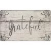 Cozy Living Grateful Floral Grey 17.5 in. x 30 in. Anti Fatigue Kitchen Mat by Home Dynamix