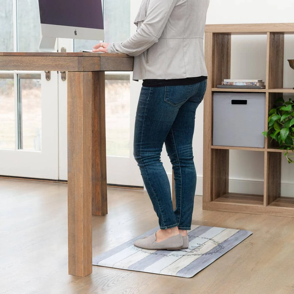 Cozy Living Home Sweet Home Modern Farmhouse Grey 17.5 in. x 30 in. Anti Fatigue Kitchen Mat by Home Dynamix 5 Cozy Living Home Sweet Home Modern Farmhouse Grey 17.5 in. x 30 in. Anti Fatigue Kitchen Mat by Home Dynamix - Image 3