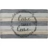 Cozy Living Home Sweet Home Modern Farmhouse Grey 17.5 in. x 30 in. Anti Fatigue Kitchen Mat by Home Dynamix