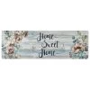 Cozy Living Home Sweet Home Floral Grey 17.5 in. x 55 in. Anti Fatigue Kitchen Mat by Home Dynamix