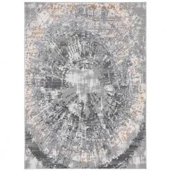 Valencia Ella Grey/Ivory 8 ft. x 10 ft. Abstract Area Rug by Home Dynamix