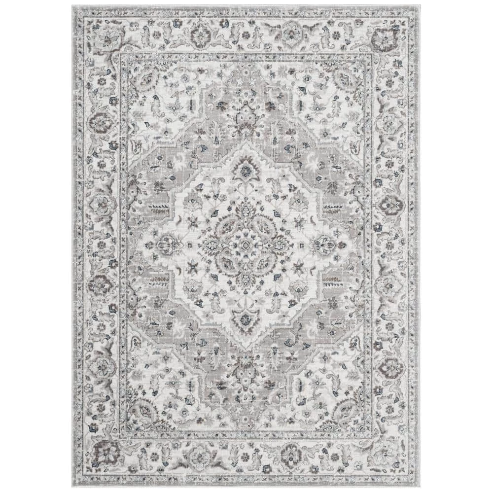 Belmar Sterling Grey/Ivory 8 ft. x 10 ft. Medallion Area Rug by Home Dynamix 3 Belmar Sterling Grey/Ivory 8 ft. x 10 ft. Medallion Area Rug by Home Dynamix