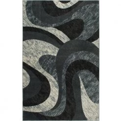 Catalina Grey/Ivory 8 ft. x 10 ft. Abstract Area Rug by Home Dynamix