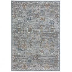 Skyler Elise Grey/Rust 8 ft. x 10 ft. Damask Area Rug by Home Dynamix
