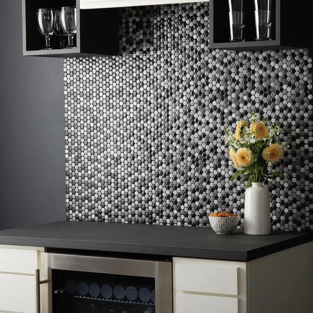 Decor Accents Hanlon Bee 10 in. x 11 in. x 8 mm Porcelain Penny Round Mosaic Floor and Wall Tile (0.83 sq. ft./Each) by Daltile 5 Decor Accents Hanlon Bee 10 in. x 11 in. x 8 mm Porcelain Penny Round Mosaic Floor and Wall Tile (0.83 sq. ft./Each) by Daltile - Image 3